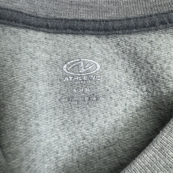 Athletic Works Sweatshirt Men's Size Small (34-36) Heather Gray Long Sleeve - Picture 6 of 6